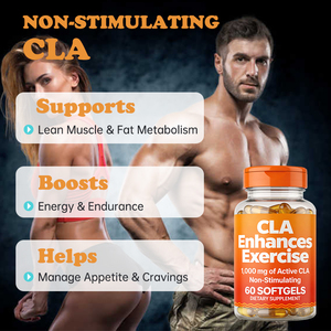 Gélules d'acide linoléique conjugué (CLA) à marque privée OEM <span class=keywords><strong>pour</strong></span> <span class=keywords><strong>la</strong></span> masse musculaire maigre et le métabolisme des graisses - Product Image 4