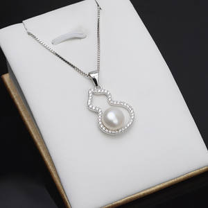 Accesorios de Bricolaje Estilo Europeo Americano, Colgante de Calabaza Personalizado de Plata S925 para Mujer, Joyería de Perlas, Colgante Vacío de Acero - Product Image 3