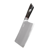Ensemble de couteaux de cuisine à manche en bois Pakka 7 pouces 9cr18mov couperet en acier inoxydable couteau à découper chinois couteau à trancher