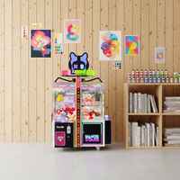 Machine à griffes à 4 postes haute efficacité, machine d'arcade double couche, machine distributrice de jouets à griffes pour centre commercial, profit maximal