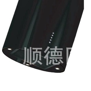 Hotte de cuisine ronde OEM CH-350BK, aspiration supérieure, corps noir avec plaque froide - Product Image 5