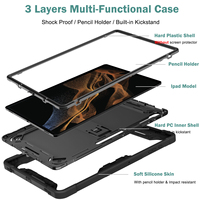 Étui de protection intégrale robuste pour tablette B2B avec béquille pour Samsung Galaxy Tab S11 Ultra S12 Ultra 14,6 pouces