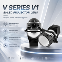VAHID Lentille de projecteur Bi-LED 3 pouces double haute puissance, ajustement universel H4 H7 H11, module de lentille de phare de voiture pour feux de croisement et de route, kit de rétrofit