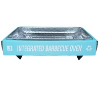 Barbecue portable au charbon de bois, boîte en carton pliable, grille de cuisson pour le camping, support de cuisson extérieur pour la maison, pique-nique, 3-5 personnes