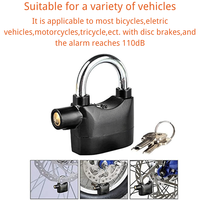 110db, sécurité antivol, moteur étanche, serrure de vélo, sirène, cadenas de sécurité, serrure d'alarme de porte