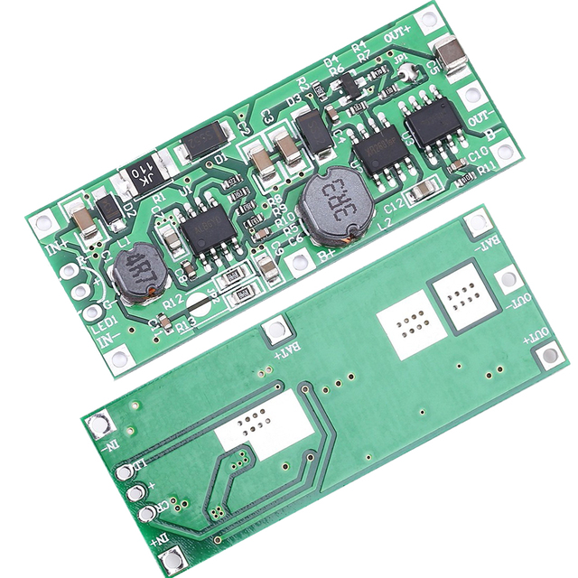 DC 5V-12V to 12V UPS Uninterruptible Charging Board UPS Voltage Converter Control Power Supply Module for 18650 Lithium Battery