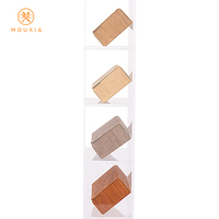 Étui à lunettes rectangulaire portable en bois grainé avec logo personnalisé et coque rigide