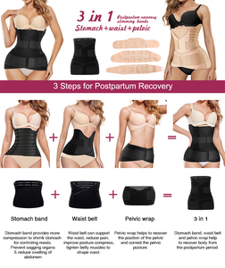 Nueva faja postoperatoria 3 en 1 OEM de tendencia <span class=keywords><strong>para</strong></span> alivio lumbar pélvico de <span class=keywords><strong>la</strong></span> carpeta abdominal; recortador de cintura <span class=keywords><strong>para</strong></span> recuperación de cesárea - Product Image 5
