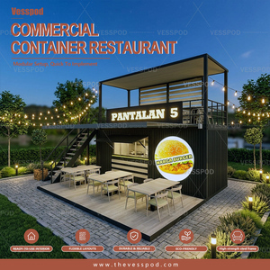 ร้านอาหารคอนเทนเนอร์สำเร็จรูปคุณภาพสูง ออกแบบตามสั่ง บาร์คอนเทนเนอร์แบบพกพา ร้านอาหารฟาสต์ฟู้ด บาร์คอนเทนเนอร์ขนส่งขนาด 20 ฟุต - Product Image 1