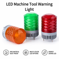 Feu de signalisation LED rotatif 70 mm LTE-1101J avec sirène d'alarme sonore et lampe clignotante 24V AC/DC