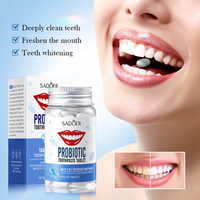 SADOER Série Soins Bucco-Dentaires Probiotiques : Dentifrice, Poudre Dentaire, Bain de Bouche Antibactérien pour une Haleine Fraîche et l'Élimination de la Mauvaise Haleine