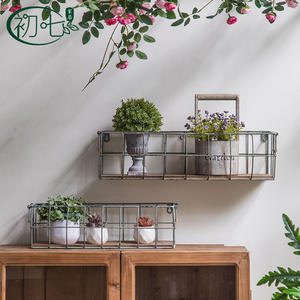 Étagère murale rectangulaire en fer forgé pour fleurs, style romantique français, pour intérieur et extérieur, A2668 - Product Image 5