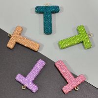 Breloques Bling en forme de lettre anglaise pour coques de téléphone et iPad, accessoires de décoration