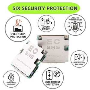 Hoogstroom ECBMS Intelligente BMS 7-20S 30-120A 12V 24V 48V LiFePO4 Li-ion Batterijpakket Snelle Balansplaat DIY Powerbank Smart - Product Image 3
