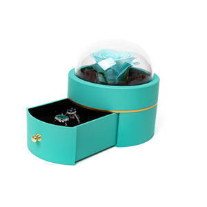 Caja de Joyería de Lujo Zebopak con Rosa Eterna y Cajón, Caja de Regalo con Flor Preservada y Logotipo Personalizado para el Día de San Valentín, Venta al Por Mayor - Product Image 2