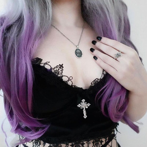 Gótico oscuro Sexy de terciopelo camiseta Harajuku centro comercial gótico encaje Emo alternativo cultivo Tank Top Grunge Retro chalecos - Product Image 2