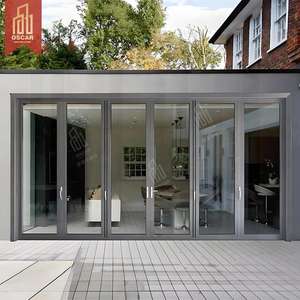 ตัวแบ่งแบบพับได้ป้องกันแรงกระแทกจากพายุเฮอริเคนห้องอาบน้ำฝักบัวห้องน้ำลานกระจกอลูมิเนียมบานพับได้ชิ้นส่วนประตูพับใช้ในบ้าน - Product Image 3