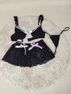 Frauen Spaß Unterwäsche, Sexy Perspektive Hohl blume Spitze Ärmelloser Kurzer Rock, Frauen Sexy Unterwäsche - Product Image 6