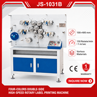 Imprimante d'étiquettes rotative JS-1031B haute vitesse, 4 couleurs, impression recto-verso, rotation de 150°, pour l'impression d'étiquettes d'entretien des vêtements