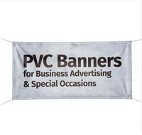 Bannière publicitaire en vinyle PVC imprimée sur mesure avec logo et texte personnalisés pour l'inauguration d'un magasin, un événement commercial ou une présentation murale