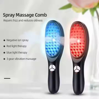 Masseur de tête électrique à pulvérisation nano avec lumière LED rouge et bleue pour la croissance des cheveux et les soins capillaires
