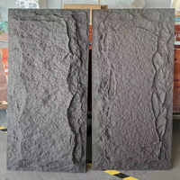 Panneau mural extérieur en pierre PU 3D, épais, ignifuge, imperméable, écologique, pour la décoration des hôtels et des centres commerciaux