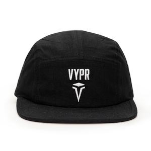 Gorras de Correr de 5 Paneles con Logotipo Bordado Personalizado, Gorras de Algodón Ripstop Negras - Product Image 2