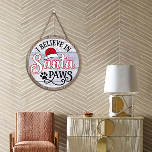 Decorazione Natalizia Circolare Creativa per Porta, Insegna <span class=keywords><strong>di</strong></span> Benvenuto per Casa e Ristorante, Decorazione da Appendere in <span class=keywords><strong>Legno</strong></span> con Finitura UV, per Pasqua e Laurea - Product Image 5