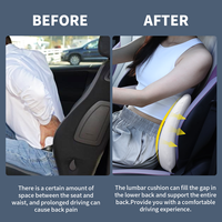 Appui-tête de voiture et confort lombaire coussin lombaire de soutien dorsal en mousse à mémoire de forme ergonomique pour chaise de voiture de bureau à domicile avec sangle