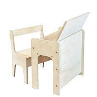 Ensemble table et chaises en bois Montessori pour enfants, design moderne, pour salon, école, multifonctionnel, cadeau pour tout-petit