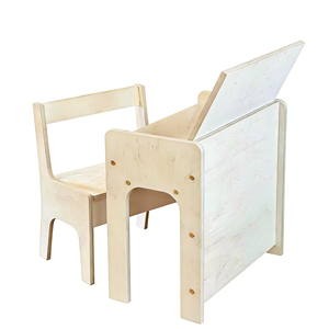 ชุดโต๊ะและเก้าอี้ไม้มอนเตสซอรี่สำหรับเด็ก ดีไซน์ทันสมัย ใช้ได้ทั้งในห้องนั่งเล่นและโรงเรียน ของขวัญอเนกประสงค์สำหรับเด็กเล็ก - Product Image 3
