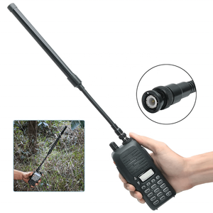 Antenne radio amateur 33cm/12.99in VHF UHF 144/430mHz pliable BNC SMAs col de cygne tactique pour radio talkie-walkie Baofeng - Product Image 1