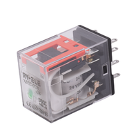 Relais électromagnétique miniature scellé RY-ELE XS2CN-D24L-GS DC 24V 10A 8 broches à usage général avec indicateur LED et contacts en alliage d'argent