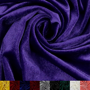 Tela de terciopelo elástico 95% poliéster 5% <span class=keywords><strong>Spandex</strong></span> tela de terciopelo para costura DIY, tapicería, ropa, disfraz, artesanía - Product Image 1