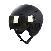 Casque de ski moulé pour adultes et jeunes OEM avec lunettes Casque de snowboard d'usine Personnalisation du logo Casque de snowboard à double coque PC