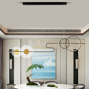 Modern Gold Pendant <b>Light</b> LED E26 Adjustable Height Acrylic Shade Living Room <b>Chandelier</b> Warm White 3500K Metal Fixture Dimmable - Product Image 1