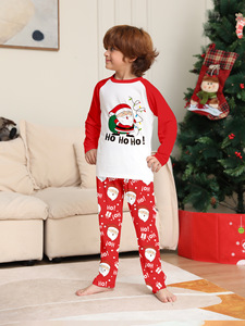 Haute qualité enfants hiver pyjamas vêtements de nuit de noël père noël imprimé respirant garçons filles pyjamas - Product Image 5