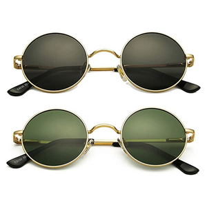 2023 mujeres hombres Vintage anteojos Unisex espejo Metal al aire libre sombra John Lennon gafas de sol Retro redondas gafas de sol polarizadas - Product Image 4