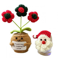 Décorations de Noël au crochet, rennes en laine tricotée, jolie petite écharpe, bonhomme de neige en tricot pomme de terre