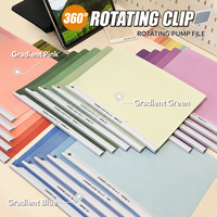 Juego de 5 Carpetas de Papel con Pinza Gruesa y Degradado Clásico y Bonito, Formato A4, Personalizables, para Oficina y Escuela, de PP Resistente
