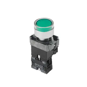 SHENGLEI, Высококачественная мгновенная кнопка с подсветкой, серия XB2, 22 мм, мгновенный зеленый светодиодный кнопочный переключатель