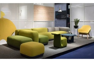 Nuevo Conjunto Modular de Terciopelo Escandinavo de Fácil Montaje para Salón de Hostal - Conjunto para Hostal - - Product Image 4
