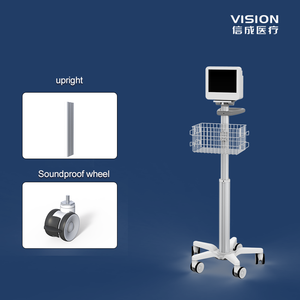 휴대용 생체 신호 모니터 롤 스탠드 모바일 의료 트롤리 알루미늄 ABS 바구니 병원 사용 응급 의료 장비 장바구니 - Product Image 3