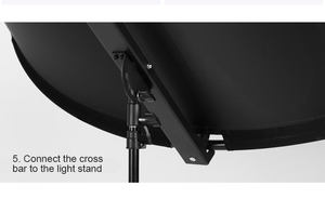 แผ่นสะท้อนแสงรูปตัวยูสำหรับถ่ายภาพบุคคลในสตูดิโอ สีเงิน ดำ ขาว แผ่นสะท้อนแสงแบบ U สำหรับแฟลช - Product Image 5