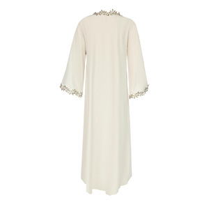 Zifeng OEM 2025 유행 이슬람 중동 아라비아 우아한 레이스 밝은 실크 자수 롱 스커트 가운 Abaya - Product Image 5