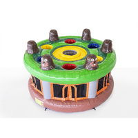 Château gonflable commercial de carnaval Maison de videur de sports interactifs et jeu de taupe Whack humain