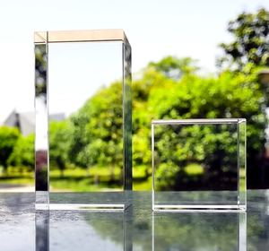 Chất Lượng Cao K9 Hình Chữ Nhật Pha Lê Trống Trong Suốt 3D Khắc Laser Chamfered Tùy Chỉnh Xu Hướng Thời Trang Trang Trí Nội Thất Kinh Doanh - Product Image 1