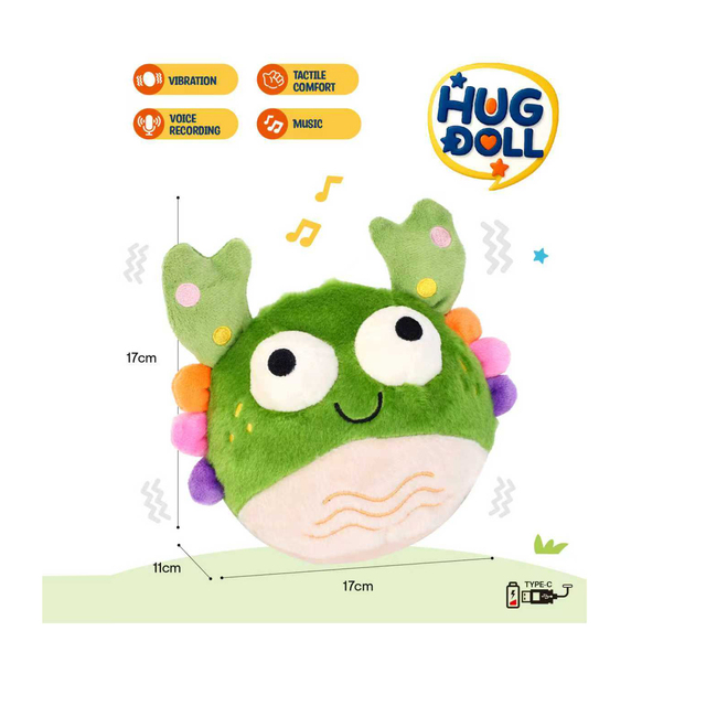Animal Plush Electric Toys with Bouncing Balls Music & Vibration Type C Charging-Ages 0-14+ Years
