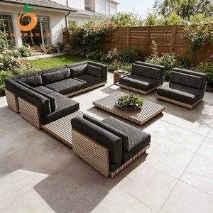 Divano <span class=keywords><strong>da</strong></span> Esterno <span class=keywords><strong>in</strong></span> <span class=keywords><strong>Legno</strong></span>, Arredamento <span class=keywords><strong>da</strong></span> <span class=keywords><strong>Giardino</strong></span> di Lusso <span class=keywords><strong>in</strong></span> Teak per Resort, Villa, Hotel, Parco - Product Image 1