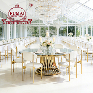 factory wholesale mirror top stainless steel used <b>round</b> banquet <b>tables</b> for sale - Product Image 2